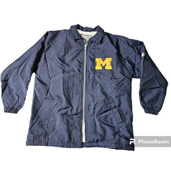 Vintage Michigan Wolverines Champion Coat Size L - Picture 1 of 9